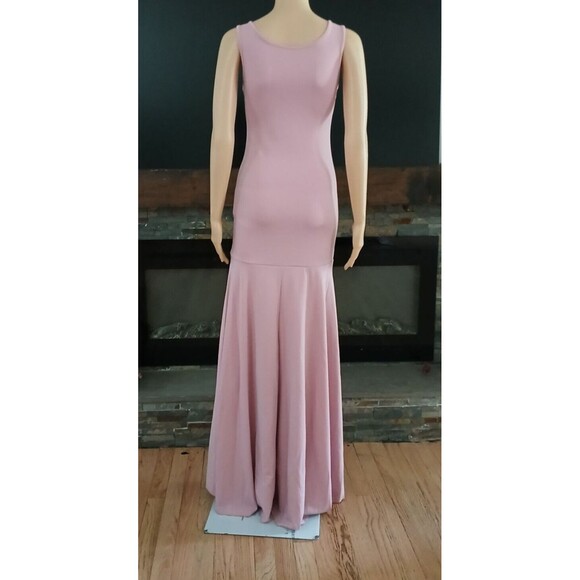 Women's Long Flowy Split Evening Cocktail Dress Font Slit Flared Bottom Bodycon - Picture 5 of 9